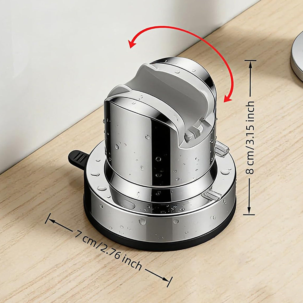 Adjustable Vacuum Suction Shower Head Holder with No Drill Mount - Silver