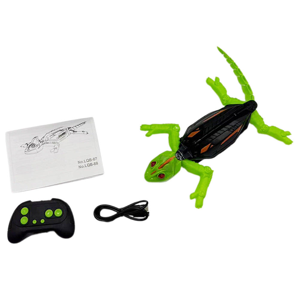 Rechargeable Wall Climbing Gecko RC Car Toy for Kids Green