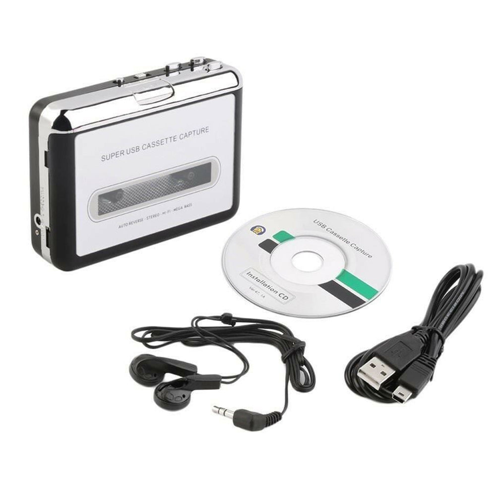 USB Cassette to MP3 Converter Player for PC Recording