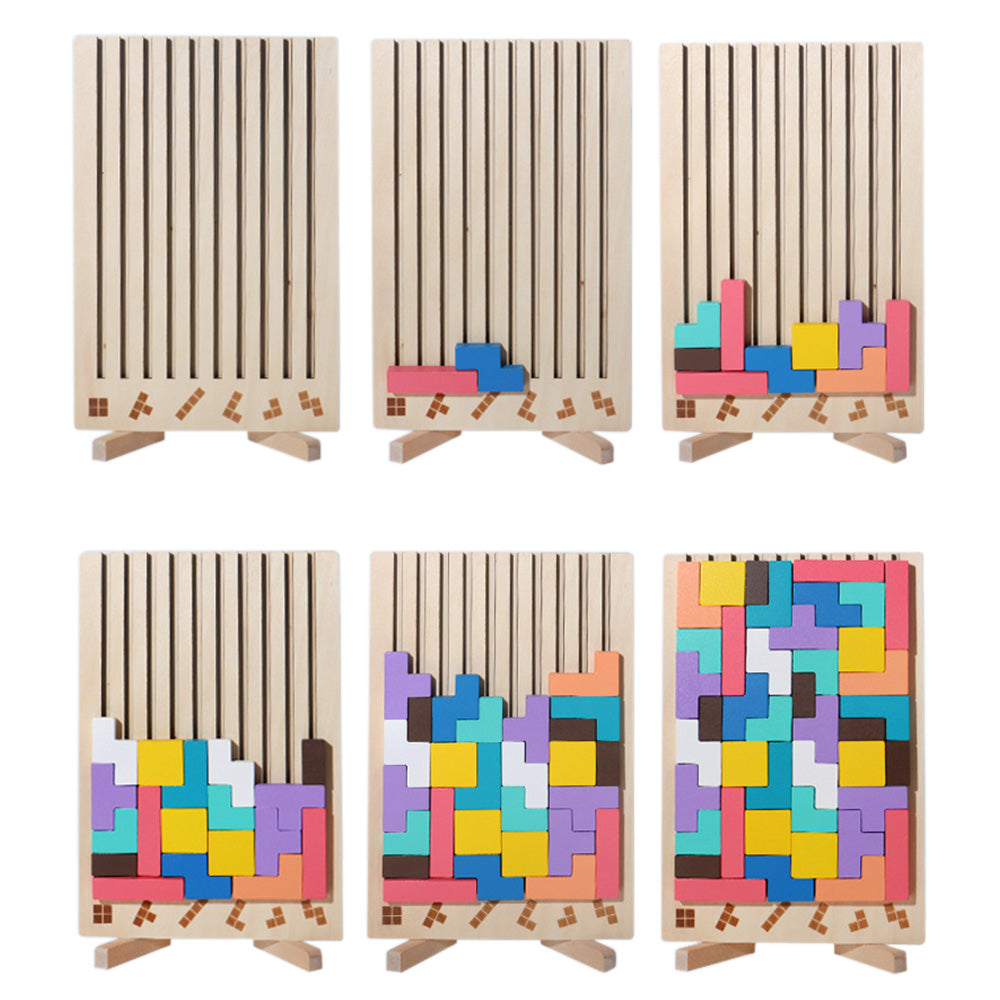 Giant Wooden Block Stacking Puzzle Montessori Educational Toy