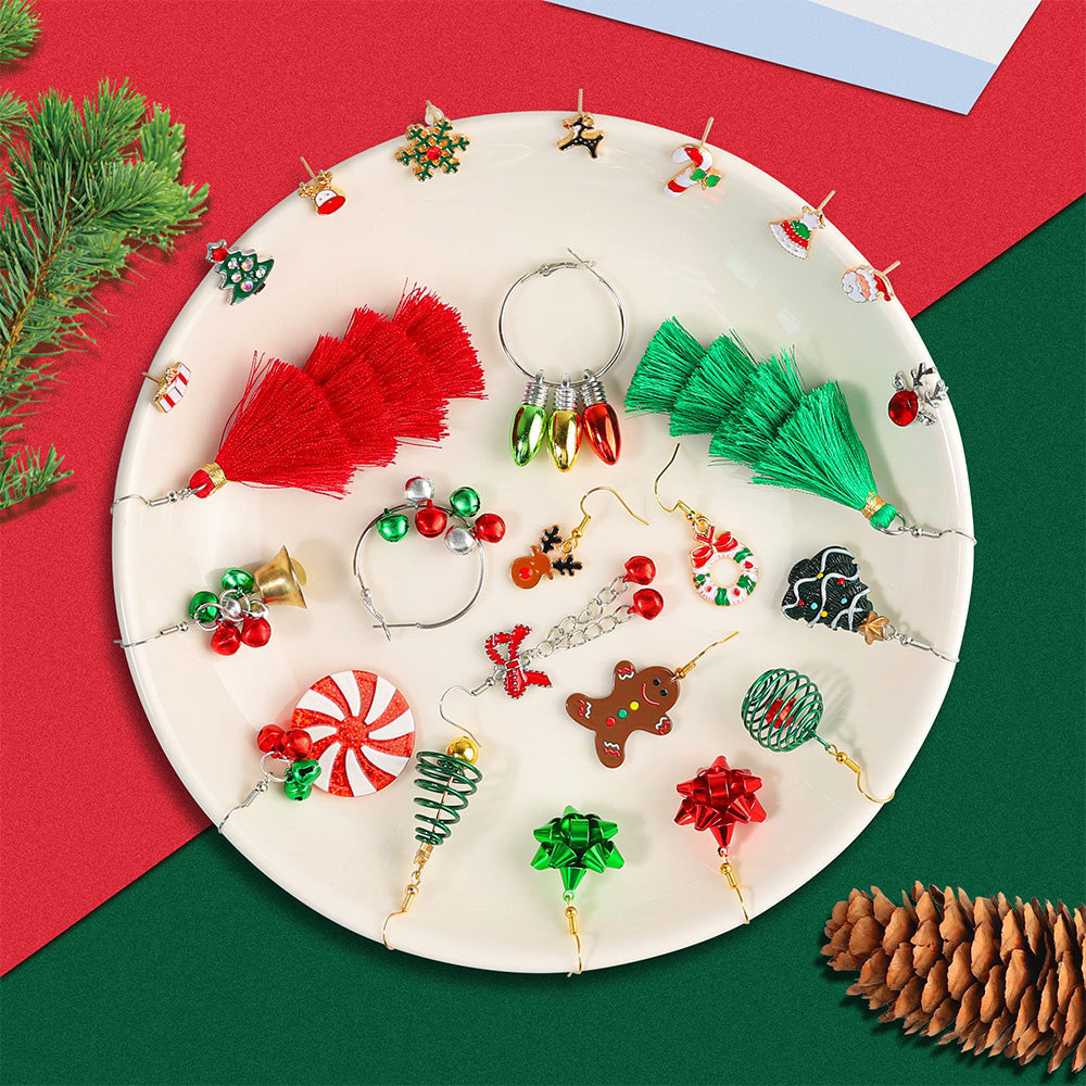 23 Pairs of Christmas Earrings for Women Dangle Earrings Xmas Party Jewelry Kit