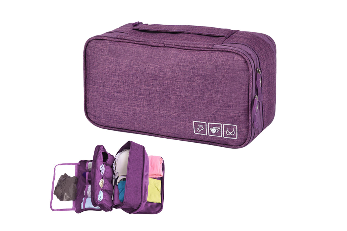 Polyester travel large capacity Clothing Storage Bag-Purple
