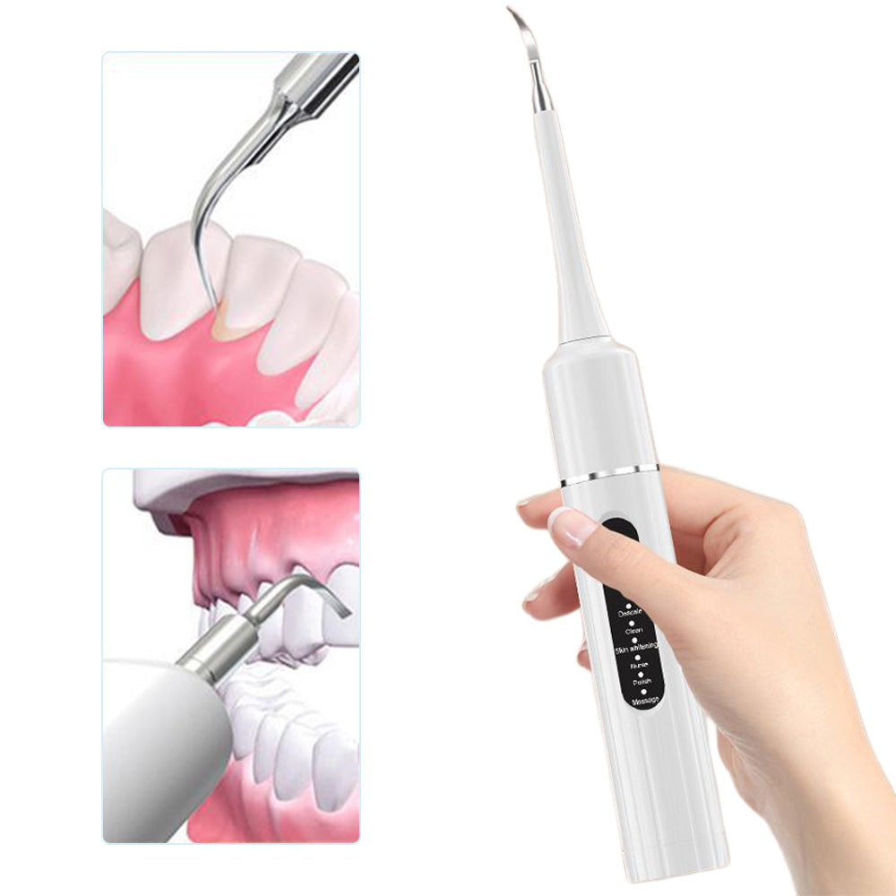 6-Speed Electric Teeth Cleaning Kit Portable Ultrasonic Scaler Tartar Plaque Calculus Remover