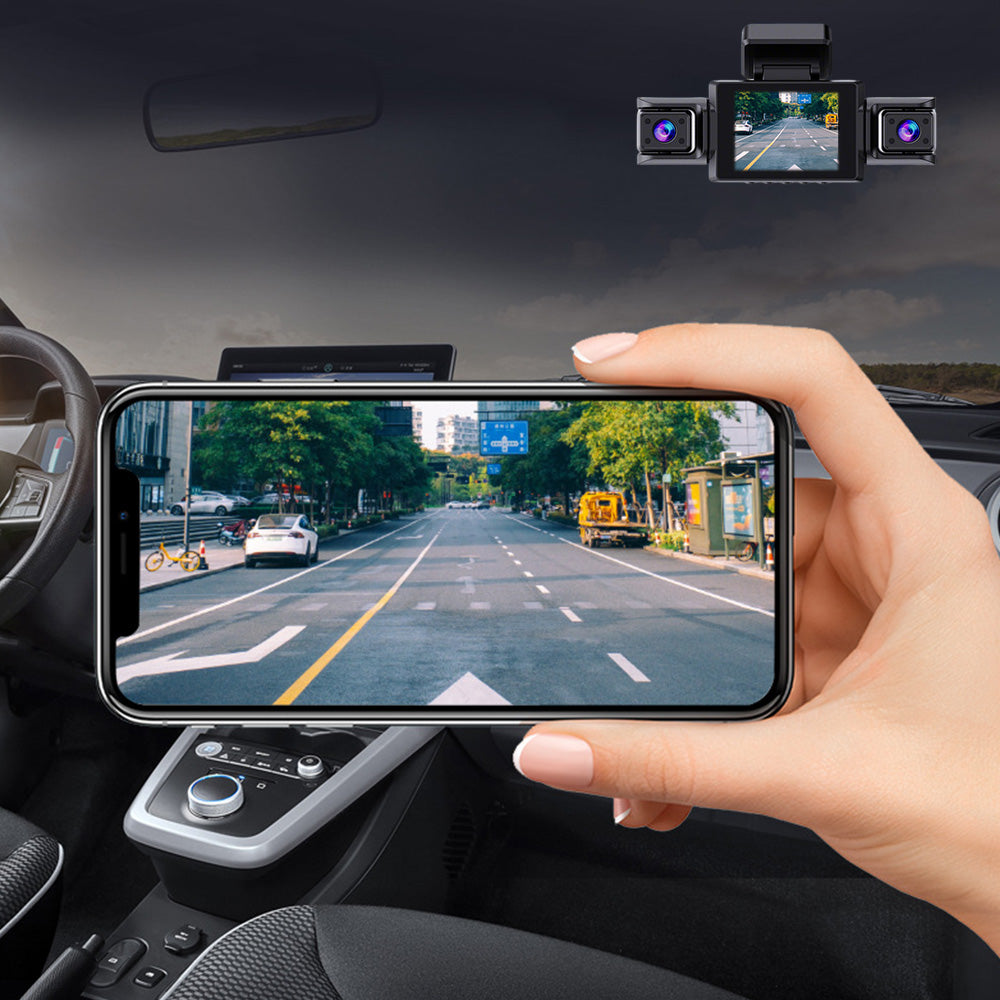 4-Channel Dash Cam Front and Rear Side-View Camera APP Control for Sedans and SUVs