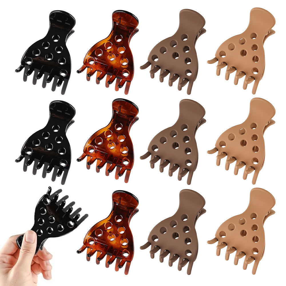 12Pcs Lightweight Hair Claw Clips for Thick and Thin Hair Styling
