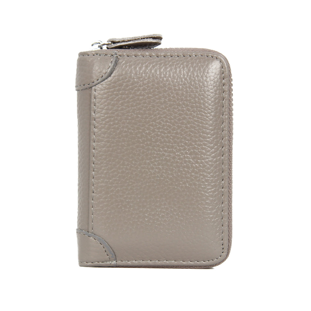 Men's Credit Card Holder Leather Wallet Business Case Slim ID Purse Gray