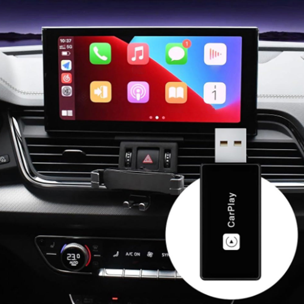 2-in-1 Wireless Car Dongle Connect Box Plug and Play USB Apple Carplay Android Auto Adapter
