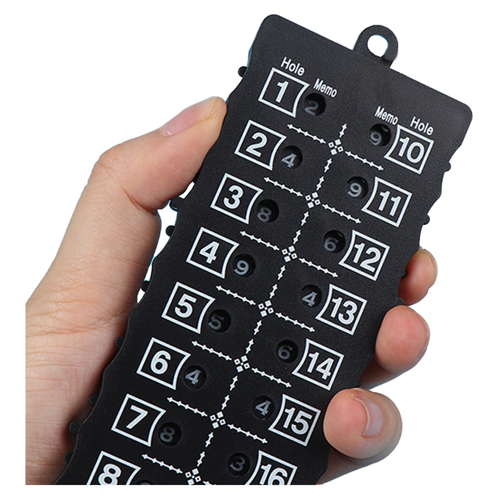 18 Hole Golf Score Counter Outdoor Sport Golf Scoreboard Training Practice Competition Accessory Black