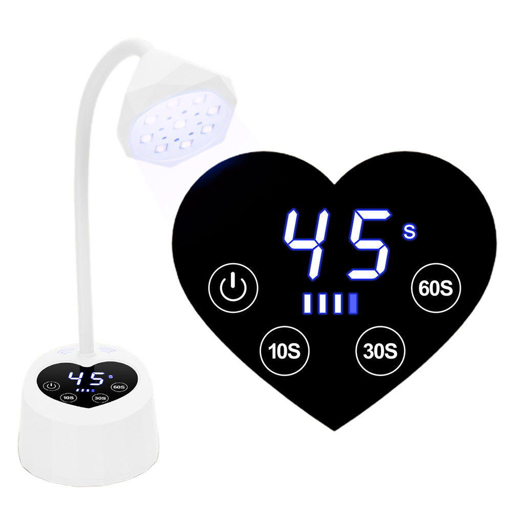 Motion Sensor UV Nail Lamp 360 Degrees Adjustable Fast Curing LED Dryer Light for Home Nail DIY Manicure