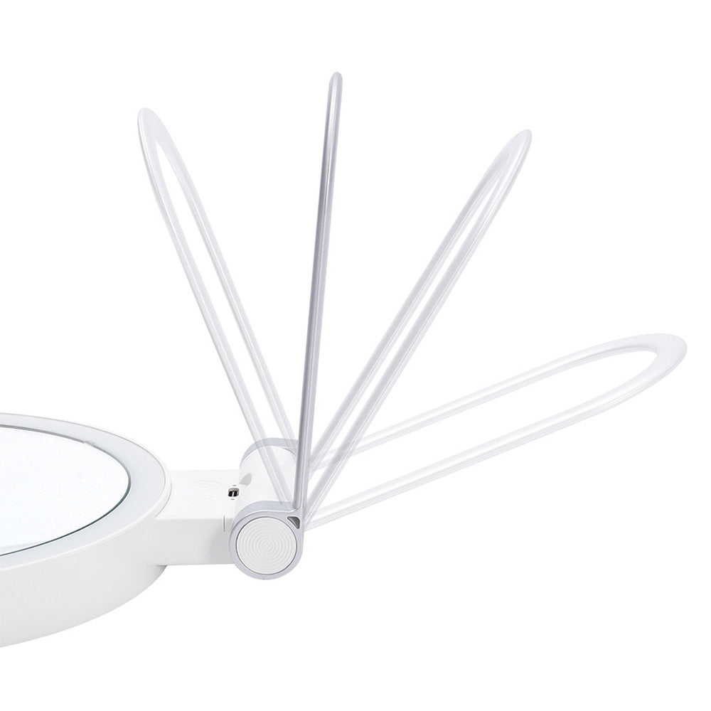 Double-Sided 1X/30X Magnifying Foldable Makeup Mirror with 3 Color Lights