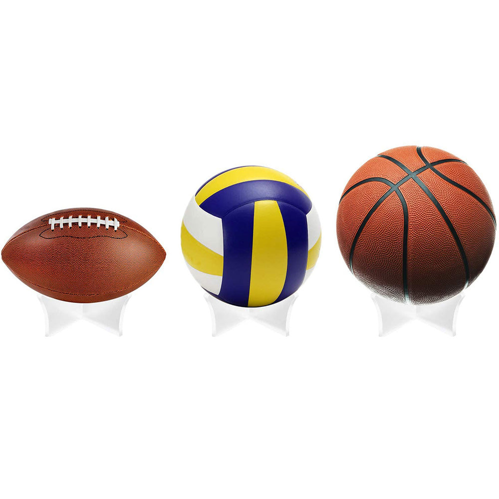 5 Pack Acrylic Ball Display Stand Clear Sports Ball Holder for Basketball and Football