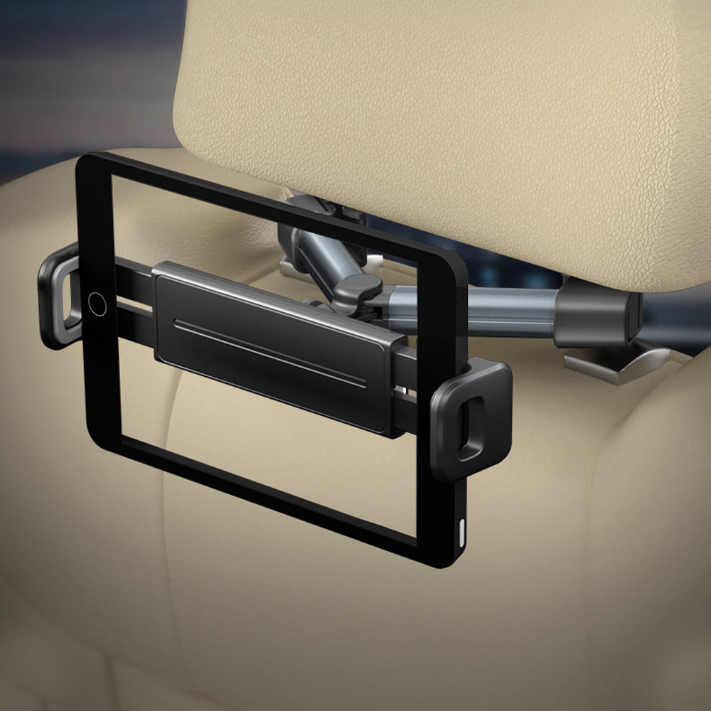 360-Degree Rotating Tablet Phone Holder for Car Backseat Adjustable iPad Holder Mount Grey