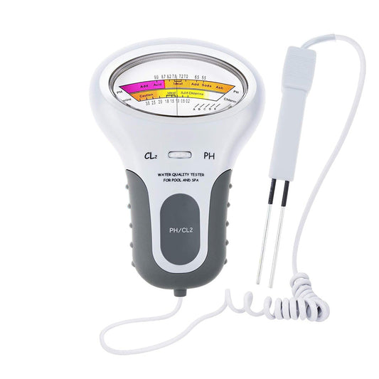 2-in-1 Swimming Pool Water Tester Handheld Chlorine and PH Meter