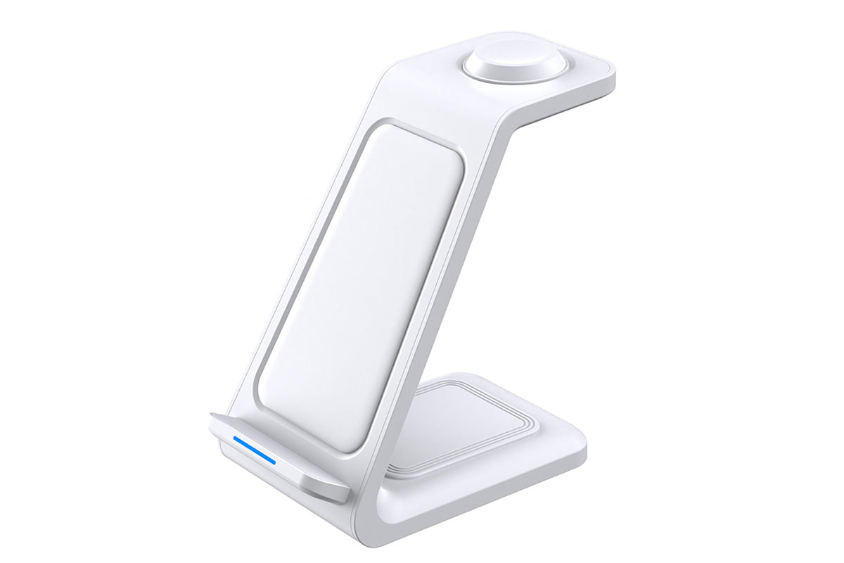 3 in 1 Wireless Charger Dock Charging Station - White
