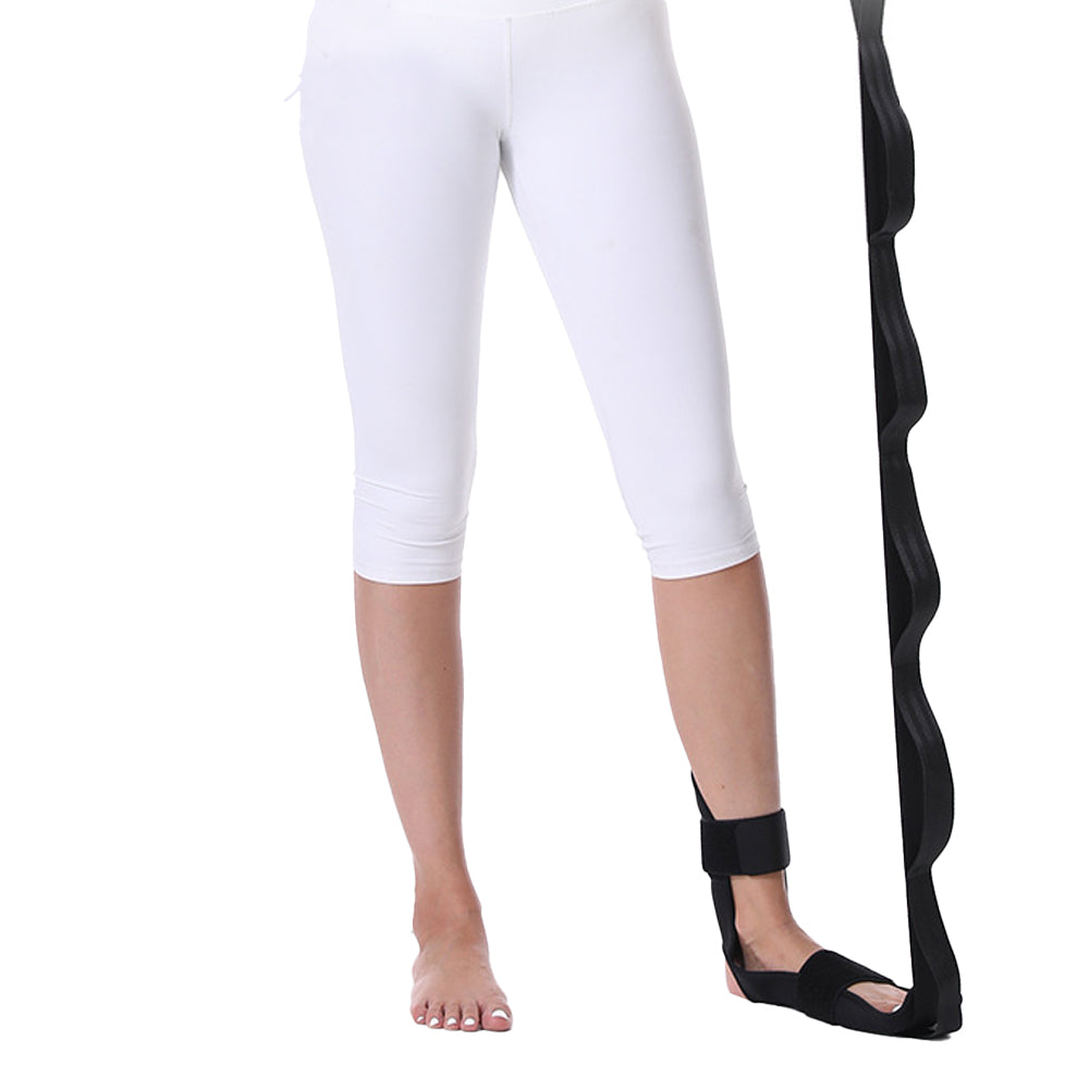 Hamstring Stretcher Stretching Strap Ligament Stretching Belt  for Dancing Pilates Yoga Black