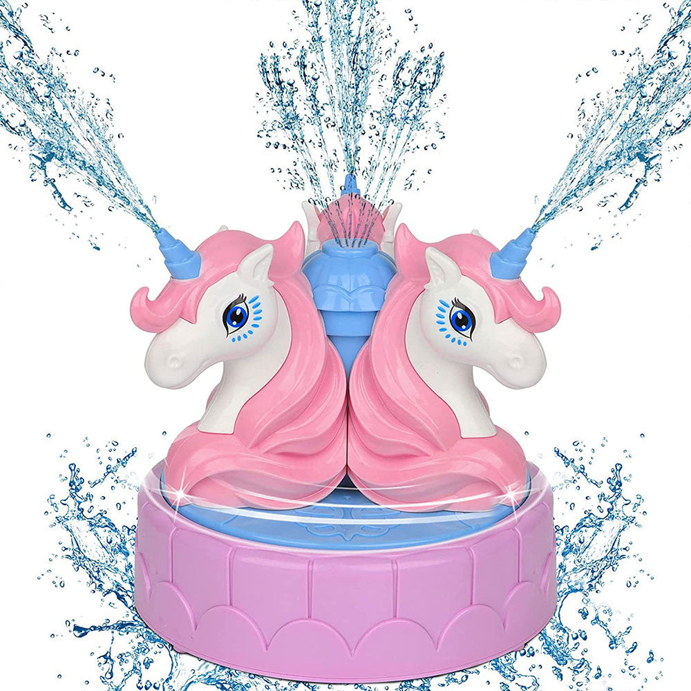 Water Sprinkler for Outdoor Play Water Spraying Toy for Summer Splashing Fun Toy Pink Unicorn