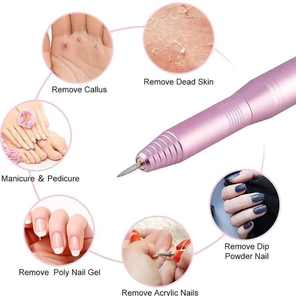 Portable Electric Nail Drill Set Manicure Pedicure Polishing Shape Tools