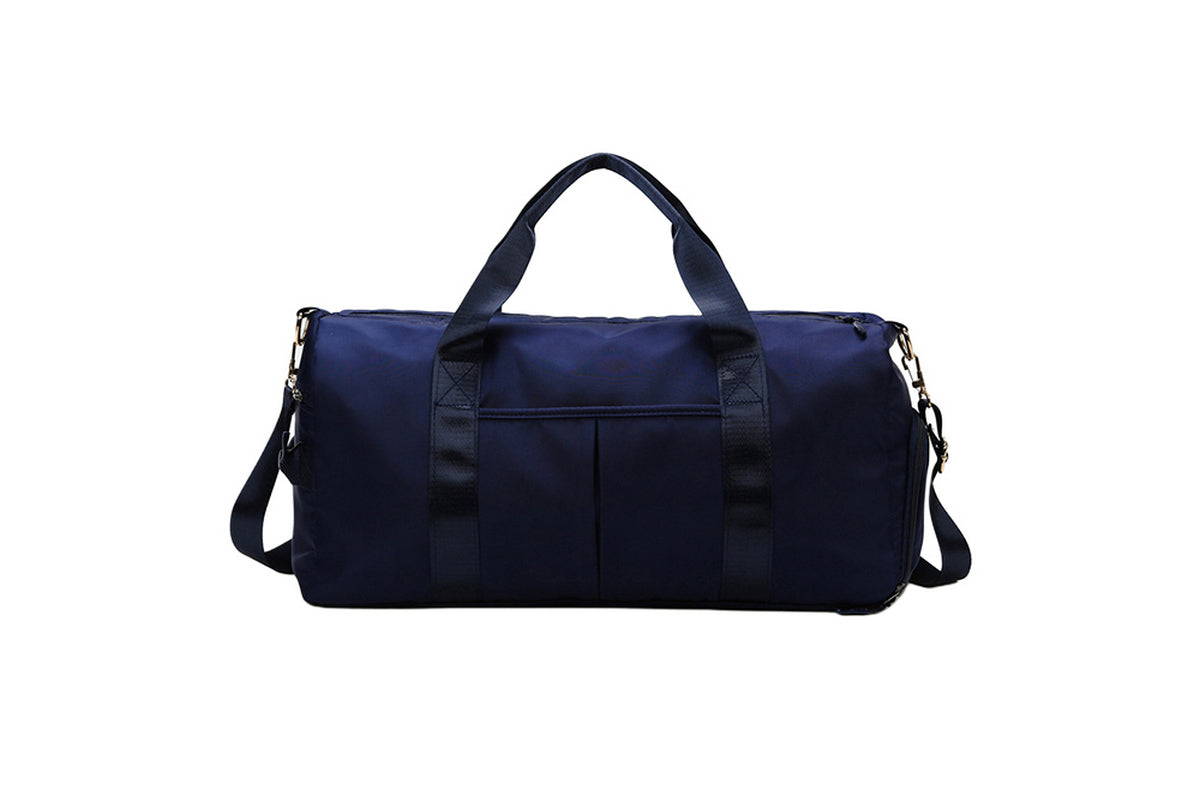 Sports Duffel Bag for Gym with Wet Pocket Shoe Compartment-Navy blue
