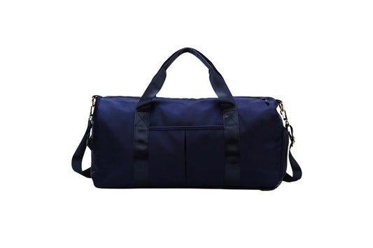 Sports Duffel Bag for Gym with Wet Pocket Shoe Compartment-Navy blue