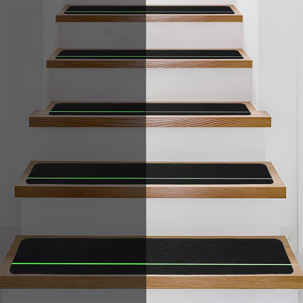 10 Pcs Peel & Stick Anti-Slip Stair Treads for Wooden Steps �Outdoor Use