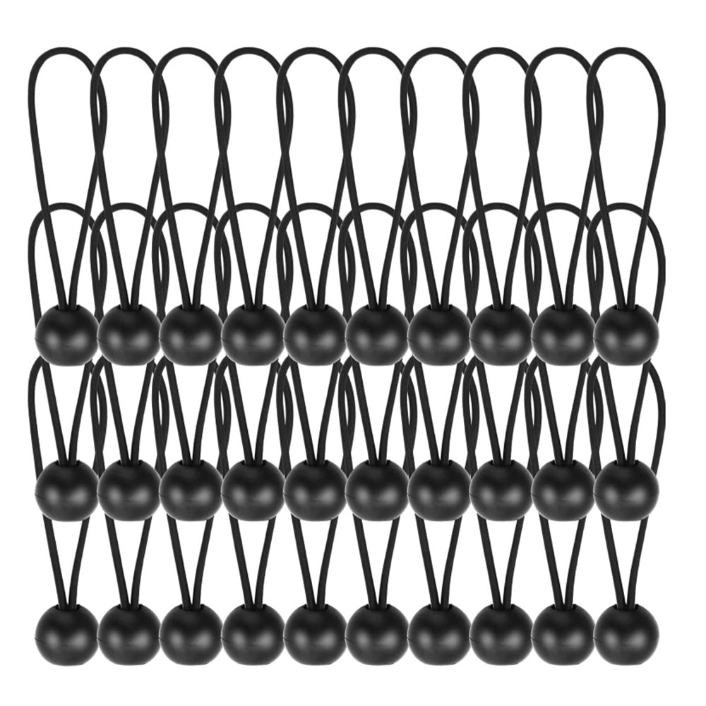 50PCS Elastic Ball Rope Tie Ball Bungee Strap for Tarp Canopy Camping Tent Luggage
