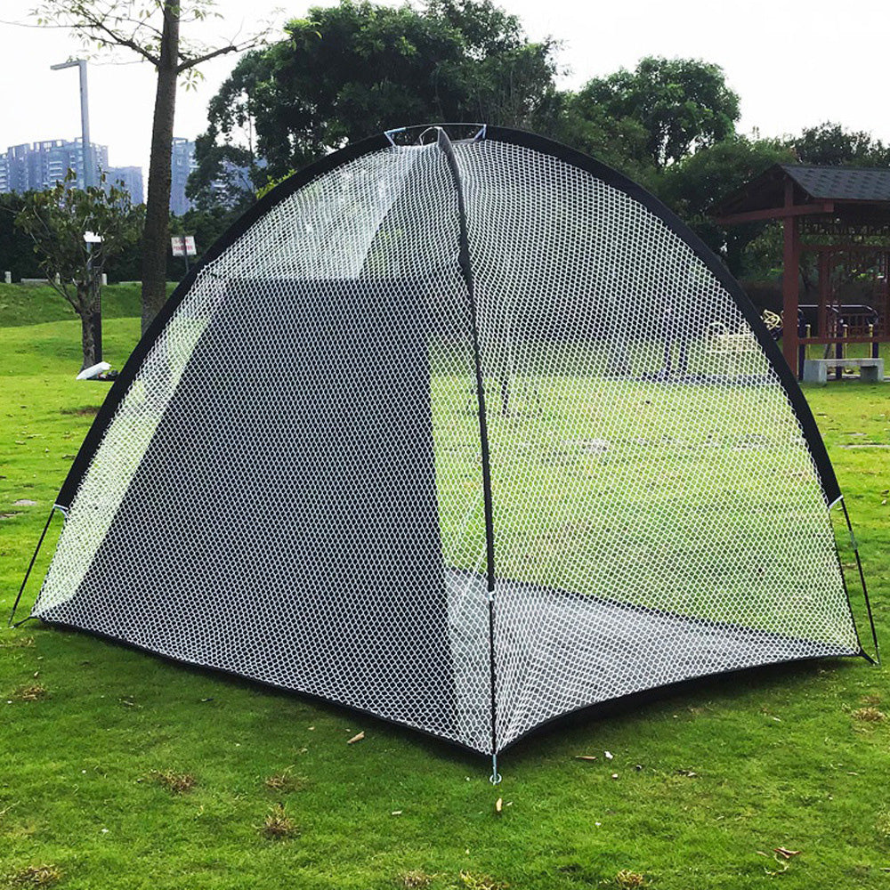 2-Meter Foldable Golf Practice Net Hitting Driving Netting Chipping Cage Training Aid