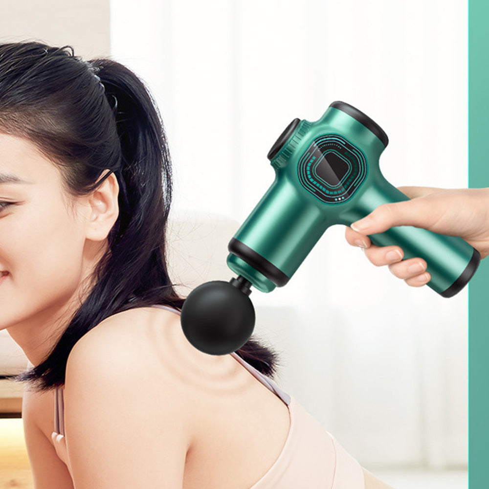 Deep Tissue Percussion Massager 8-Heads Muscle Vibration Relaxing Tool Green