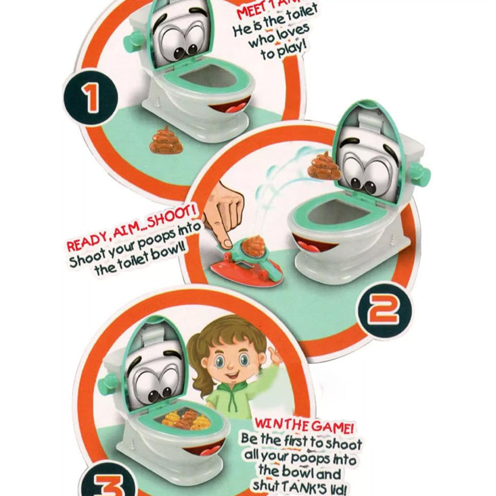 Poop Shoot Toilet Game Set Creative Family Game Toys