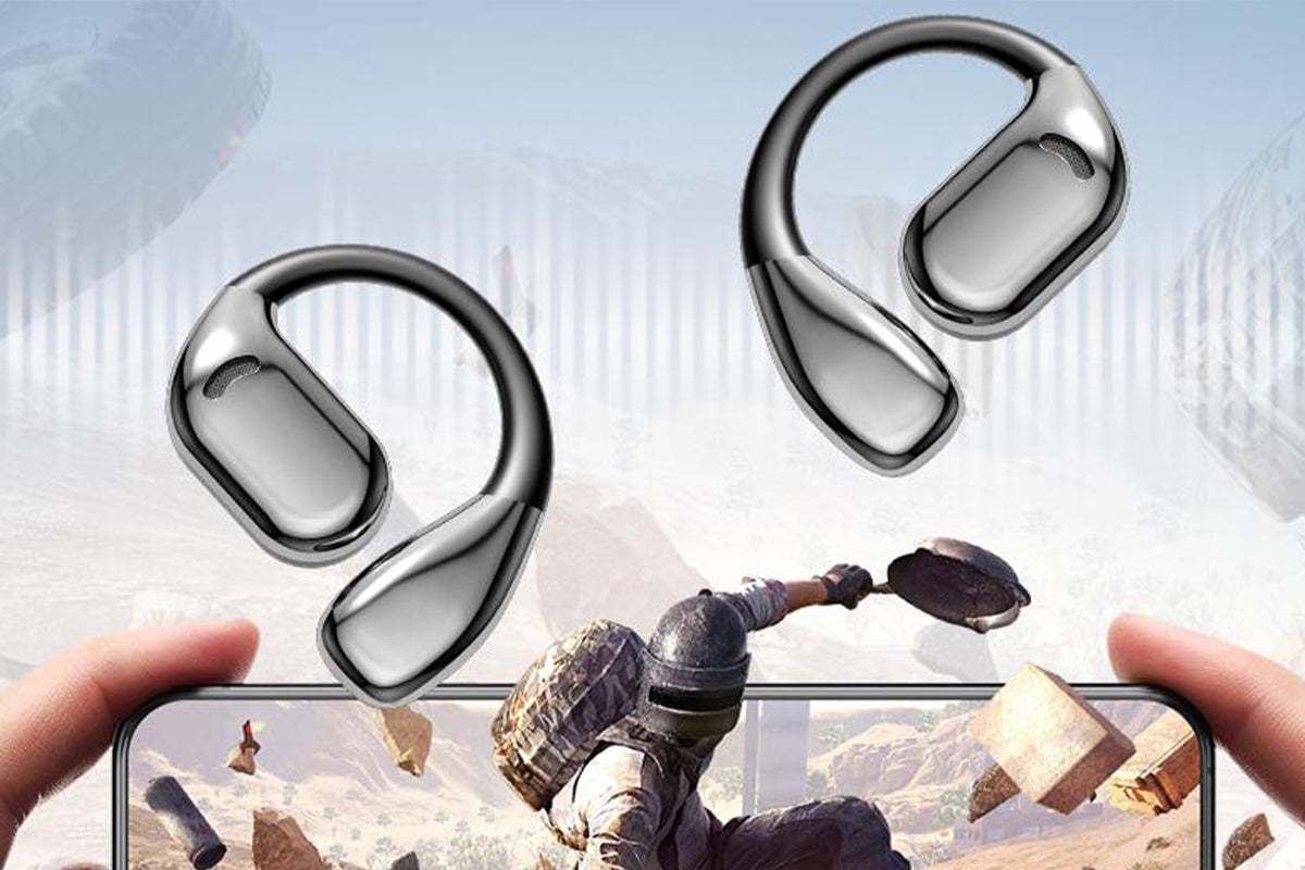 Bluetooth 5.4 Headphones TWS HiFi Stereo Earbuds Over Ear Ear Buds IP6 Waterproof Wireless Earphones LED Display Headset for Gym-Black