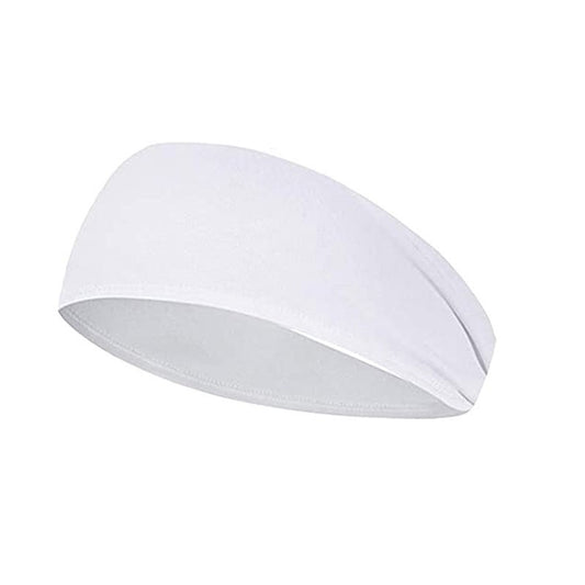 Sports Headbands for Men Women Moisture Wicking Workout Headband-White