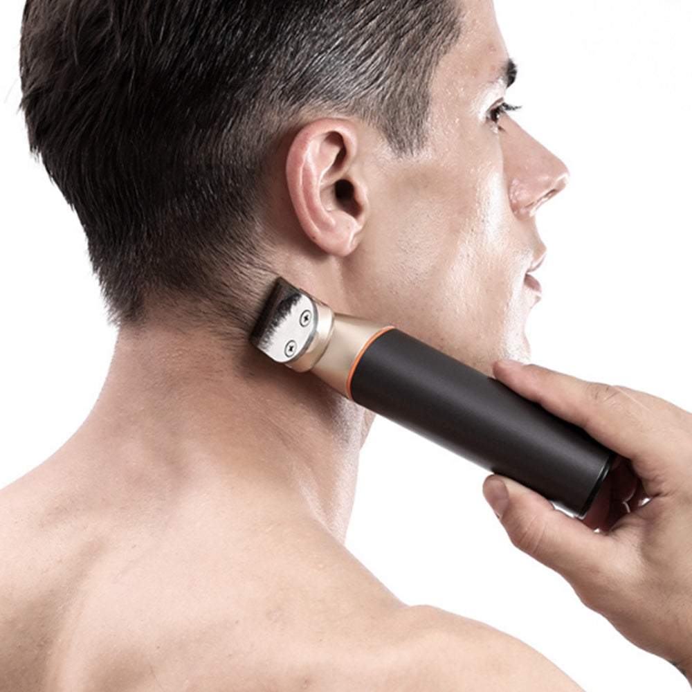 Electric Hair Clippers Kit Cordless Hair Trimmer for Body Facial Gold and Black