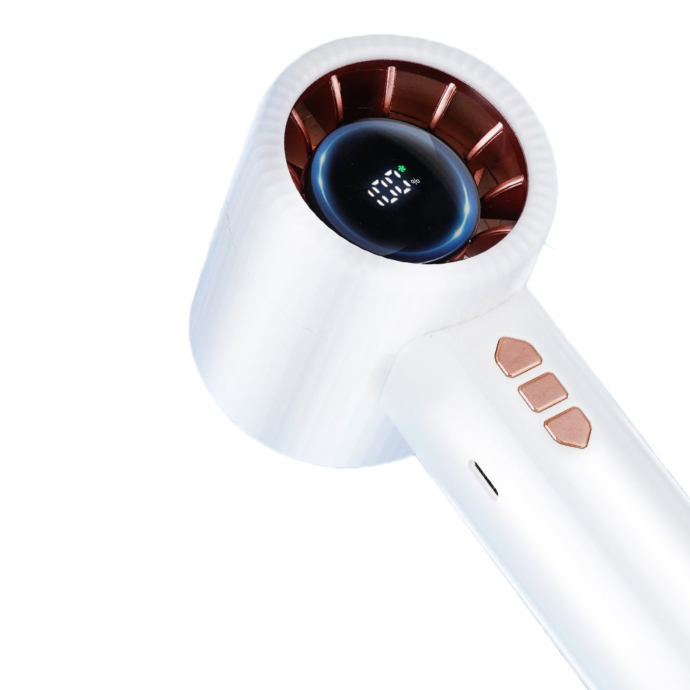 100 Speed Powerful Fan USB Handheld Fan Protable Personal Cooling Fan -White