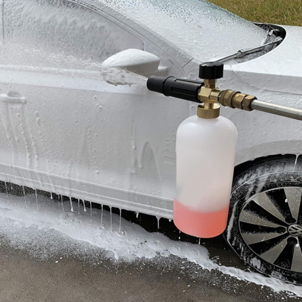 1L Foam Cannon with 1/4 Inch Quick Connector with 5 Pressure Washer Nozzle Tips