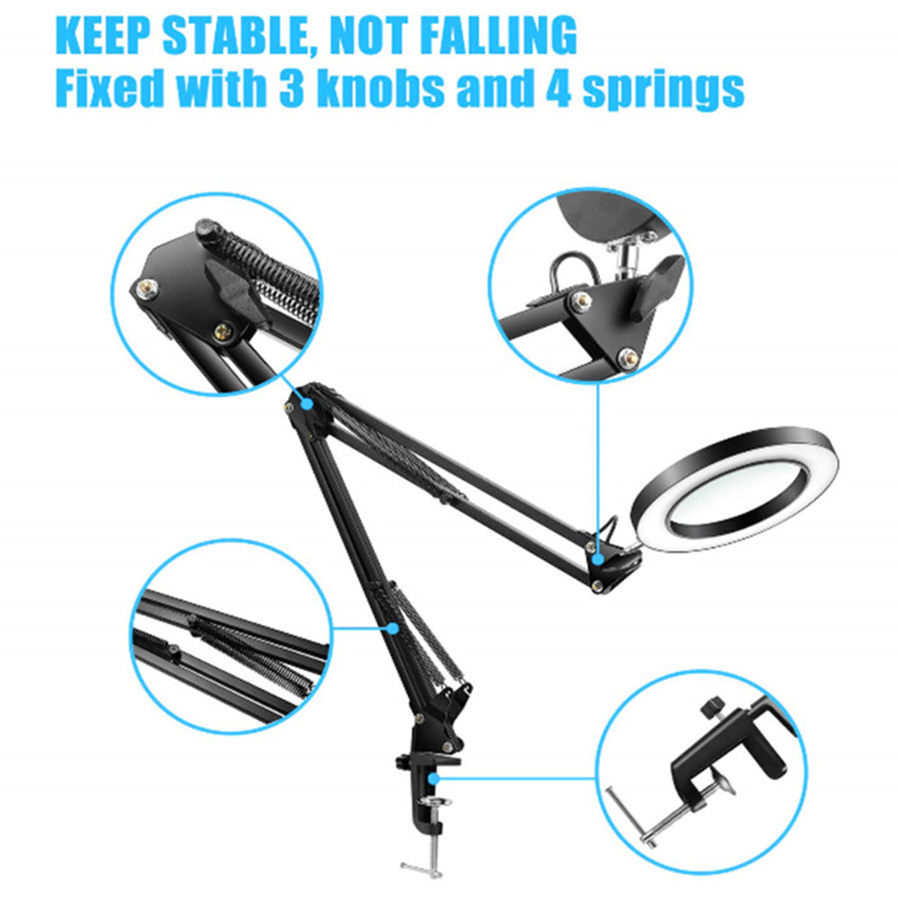 Lamp with Clamp 3 Color Modes for Work Craft Reading