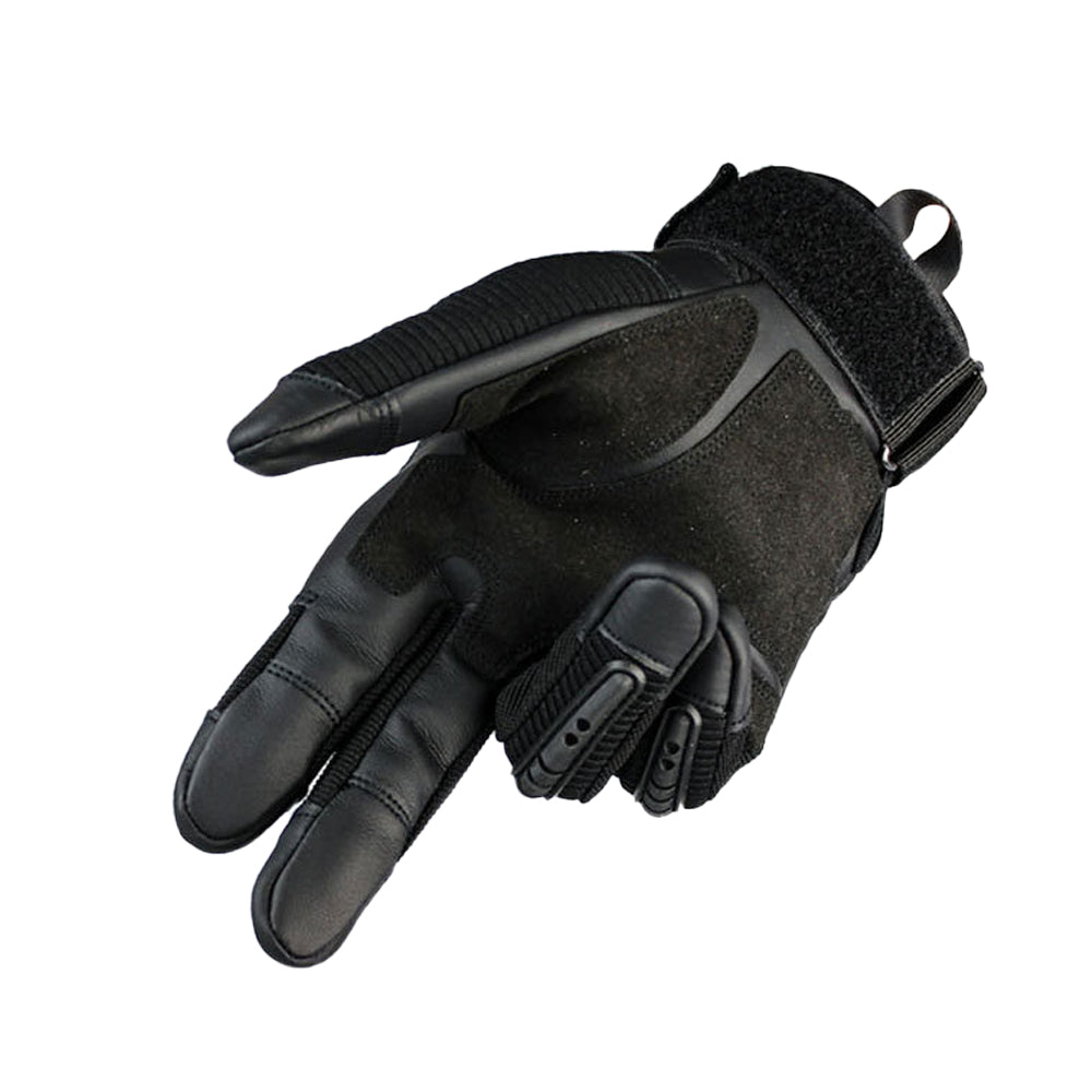 Full Finger Touch Screen Tactical Gloves Hard Knuckle Mitt for Motor Cycle Biking Racing Sports Black
