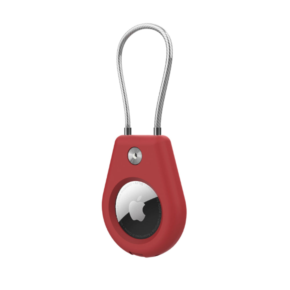 2Pcs For Apple AirTag Holders with Keychain AirTag Cases for Keys Luggage Pet Red