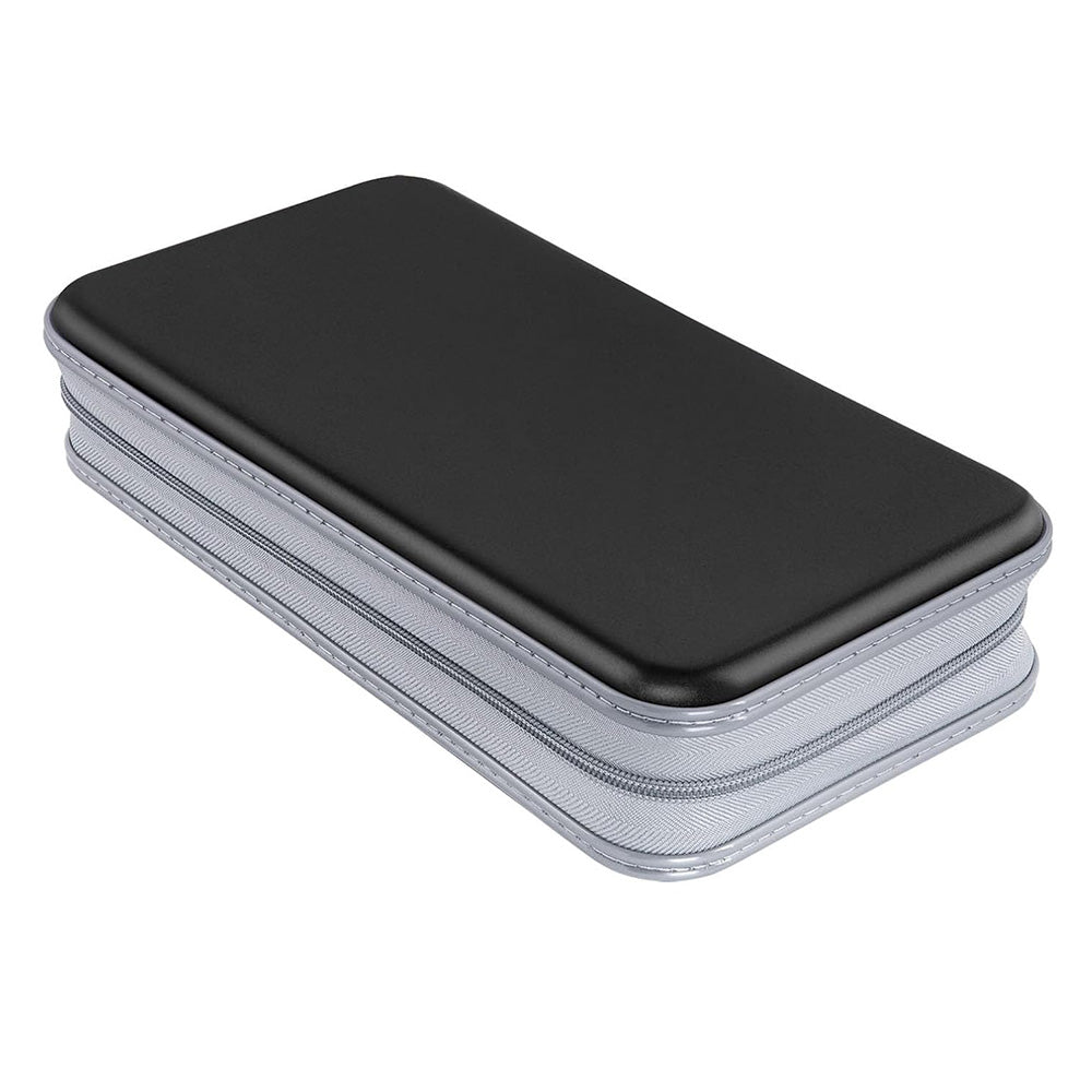 80 Capacity CD Case Holder DVD Disc Storage Binder Wallet for Car Home Office Black