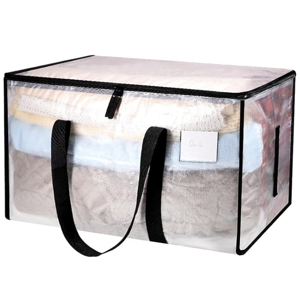2Pcs 92L Oversized Moving Bag Transparent Christmas Holiday Heavy-Duty Storage Tote