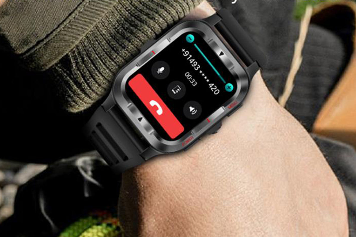 Smart Watches for Men Fitness Tracker with Call Function 100+ Sport Modes Flashlight-Black