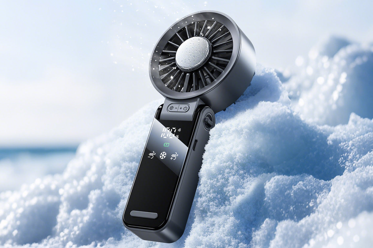 Handheld Foldable High Speed Fan for Travel Outdoor Home Office-Dark Grey