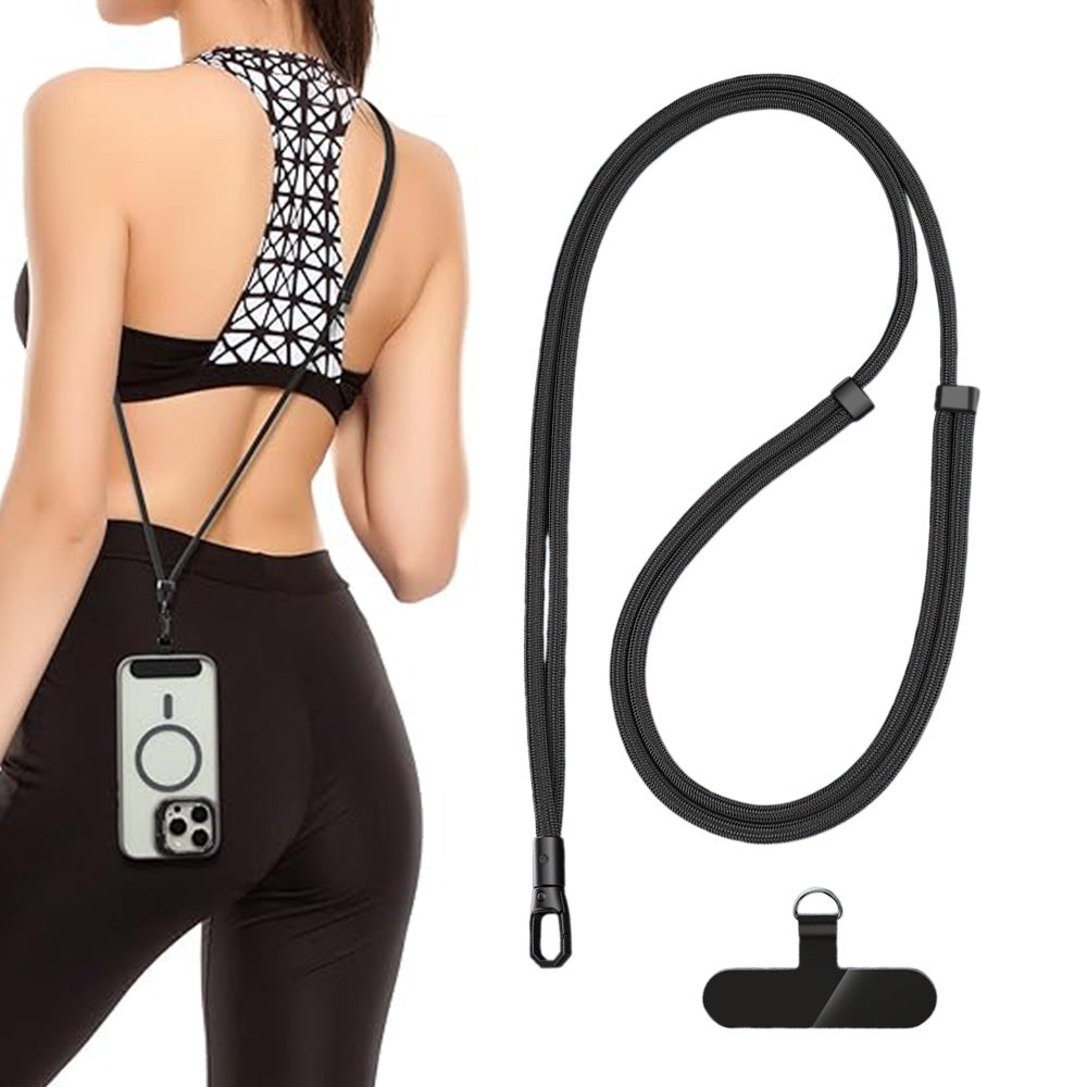 Adjustable Cell Phone Lanyard Crossbody Phone Strap for Most Smartphones Black