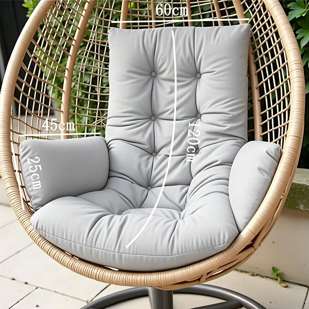 120x60cm Hanging Chair Cushion Pad-Light Grey