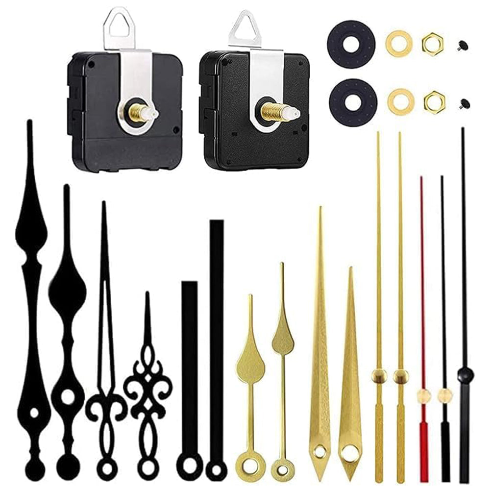 Replacement Quartz Clock Movement Kit Mechanism Motor and Metal Hands Fittings Style 2