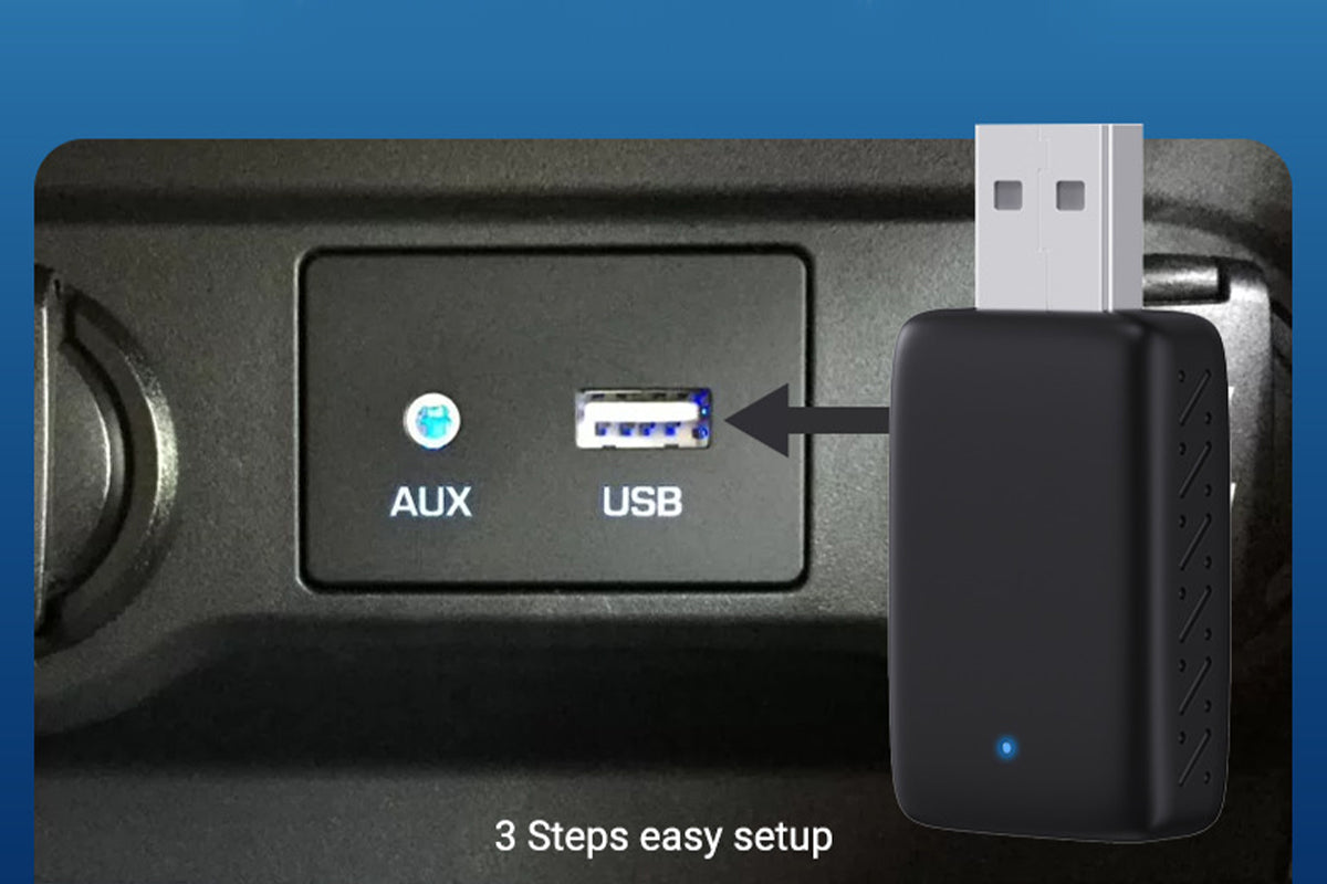 2-in-1 Wireless CarPlay and Android Auto Adapter Plug and Play for iPhone Android