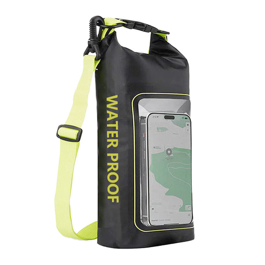 Water Resistant Dry Bag Roll Top Crossbody Shoulder Bag with Phone Pouch Green