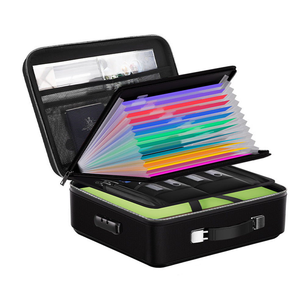 Fireproof Document Box ââ‚?Hard Case File Organizer with Mechanical Lock
