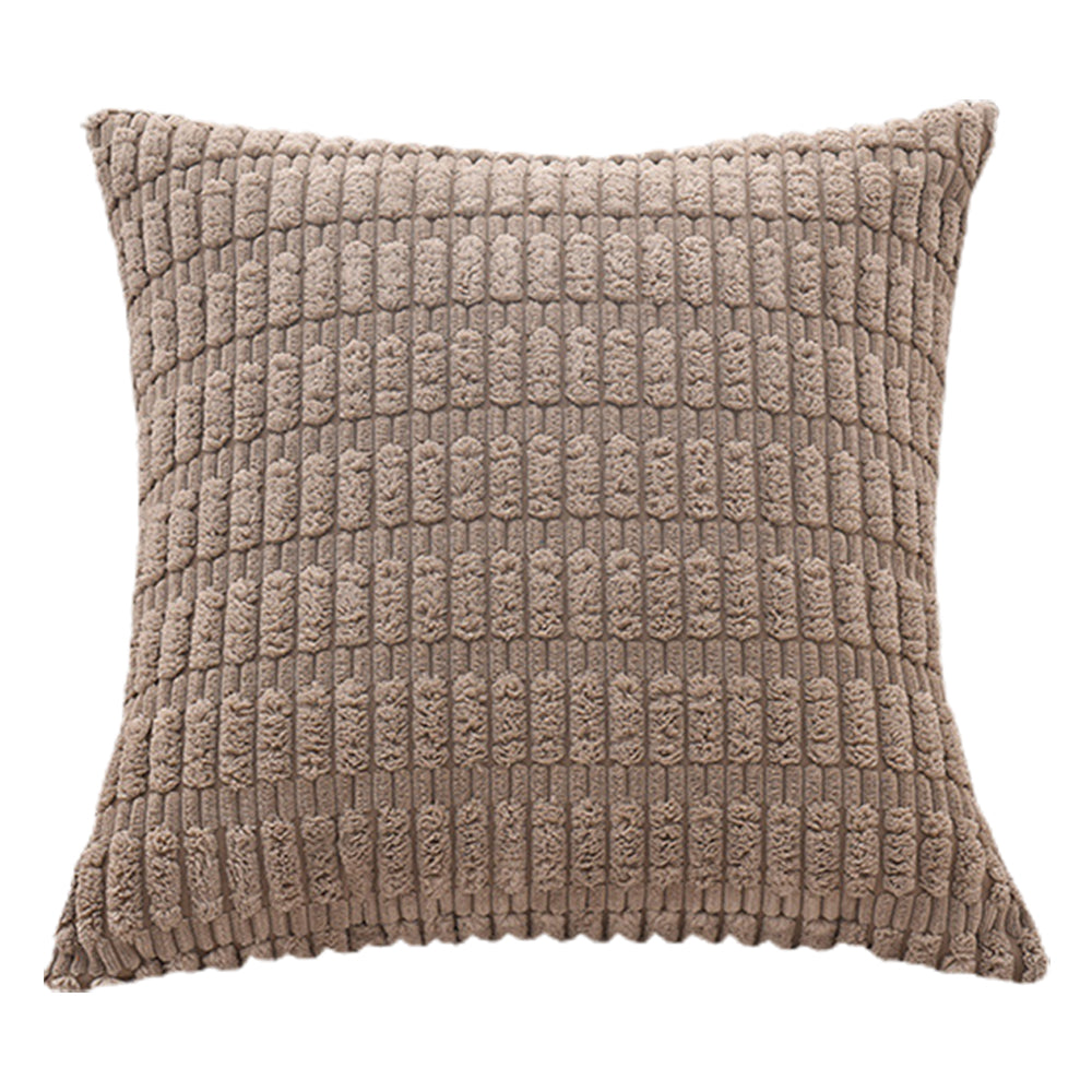 2Pcs Set Throw Pillow Covers Neutral Decorative Pillowcase for Couch Bed Sofa Light Brown