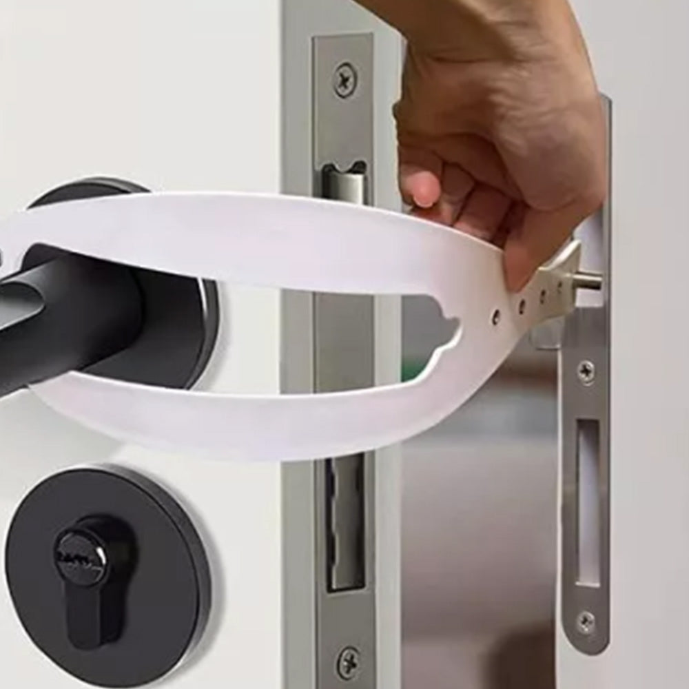 Adjustable Cat Door Latch Fast Flex Pet Door Stopper to Keep Dogs Away White