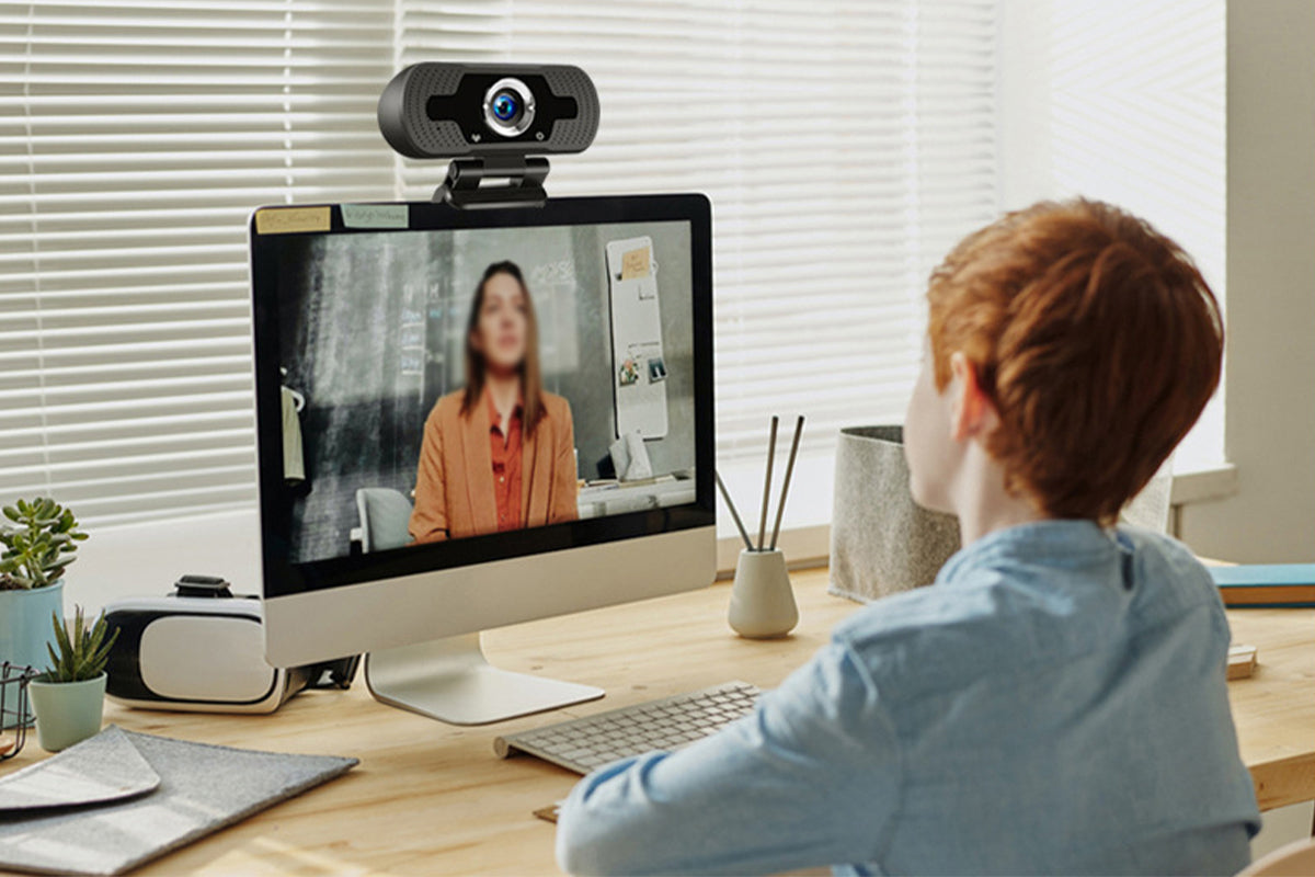 1080P HD Webcam with Microphone Privacy Cover USB Webcam for Zoom Skype Teams