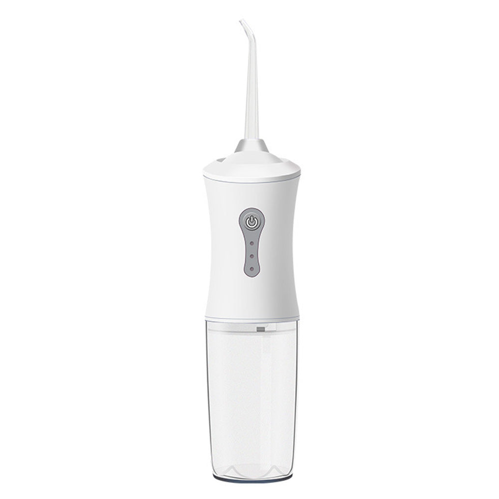 Cordless Water Flosser Portable 3-Mode Teeth Cleaner Rechargeable Oral Irrigator with 4 Jets White